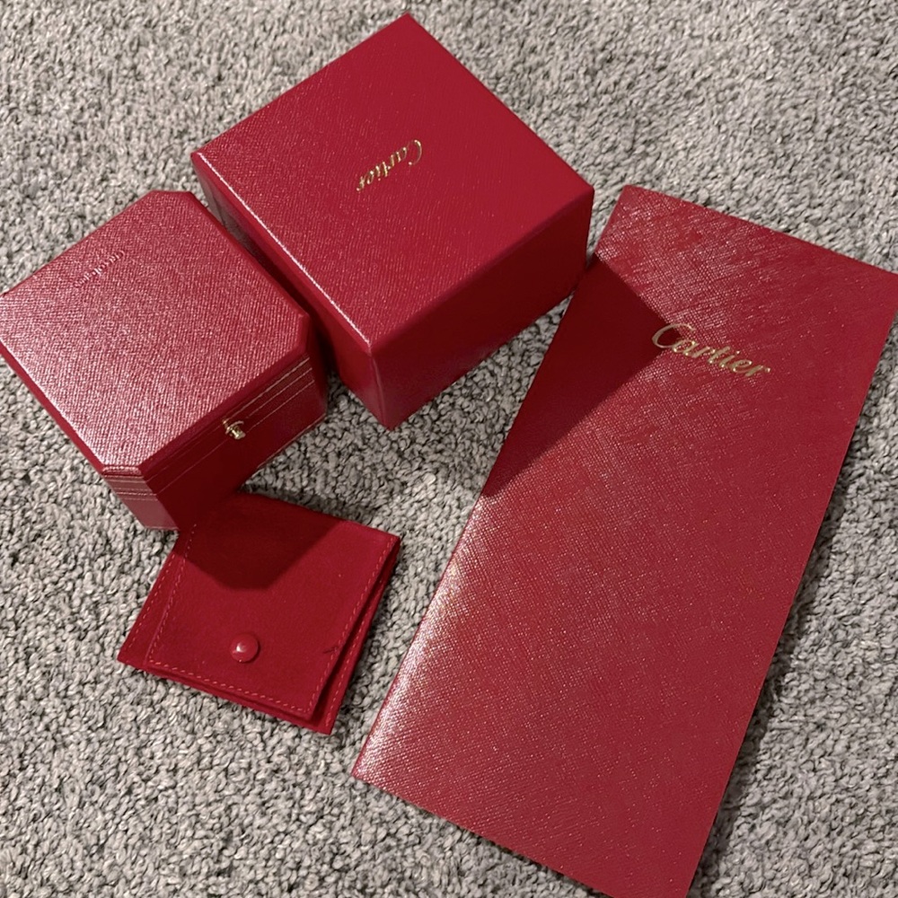 Empty Cartier box and holders